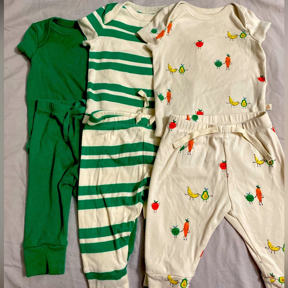 Baby body suit and pants outfits